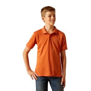 Ariat Boys Orange Polo Shirt